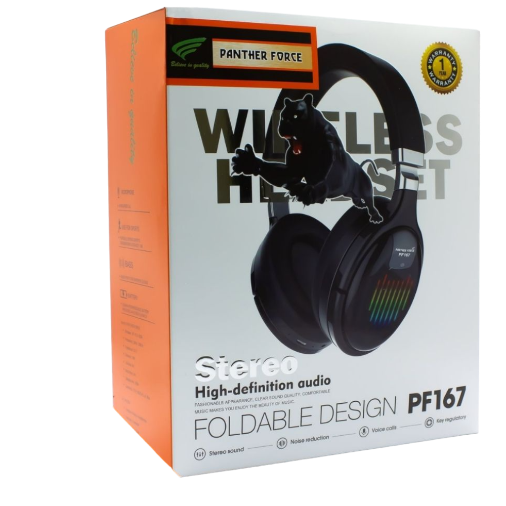 PANTHER FORCE WIRELESS BIG-HEAD HEADPHONE- PF167 PANTHER FORCE WIRELESS BIG-HEAD HEADPHONE- PF167